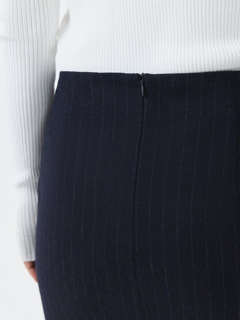 Юбка-макси из фланели в полоску