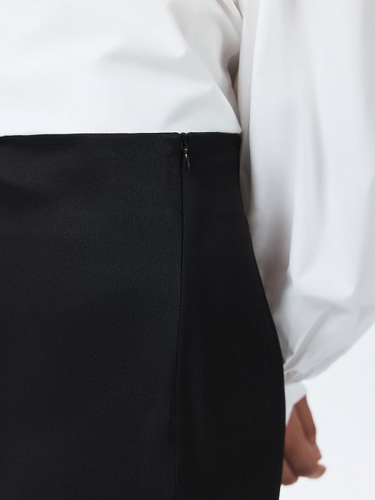 Атласная юбка-миди: фото №4