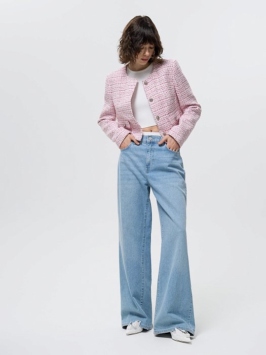 Твидовый жакет укороченного кроя: фото №7