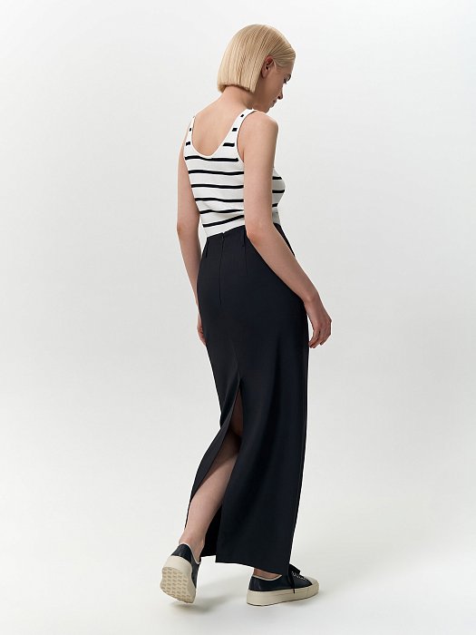 Юбка-макси из костюмной ткани: фото №7