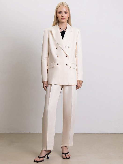 Прямой двубортный жакет : фото №2