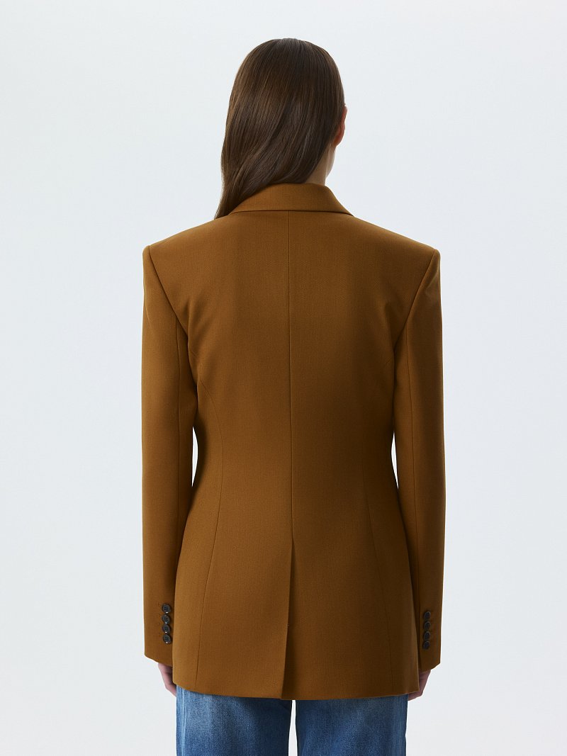 Двубортный жакет с шерстью (Р158)