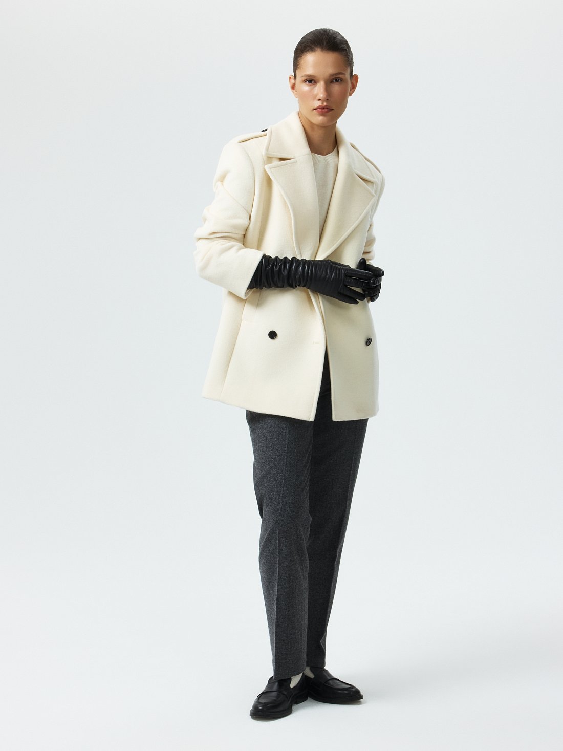 Пальто-жакет из 100% шерсти: фото №1