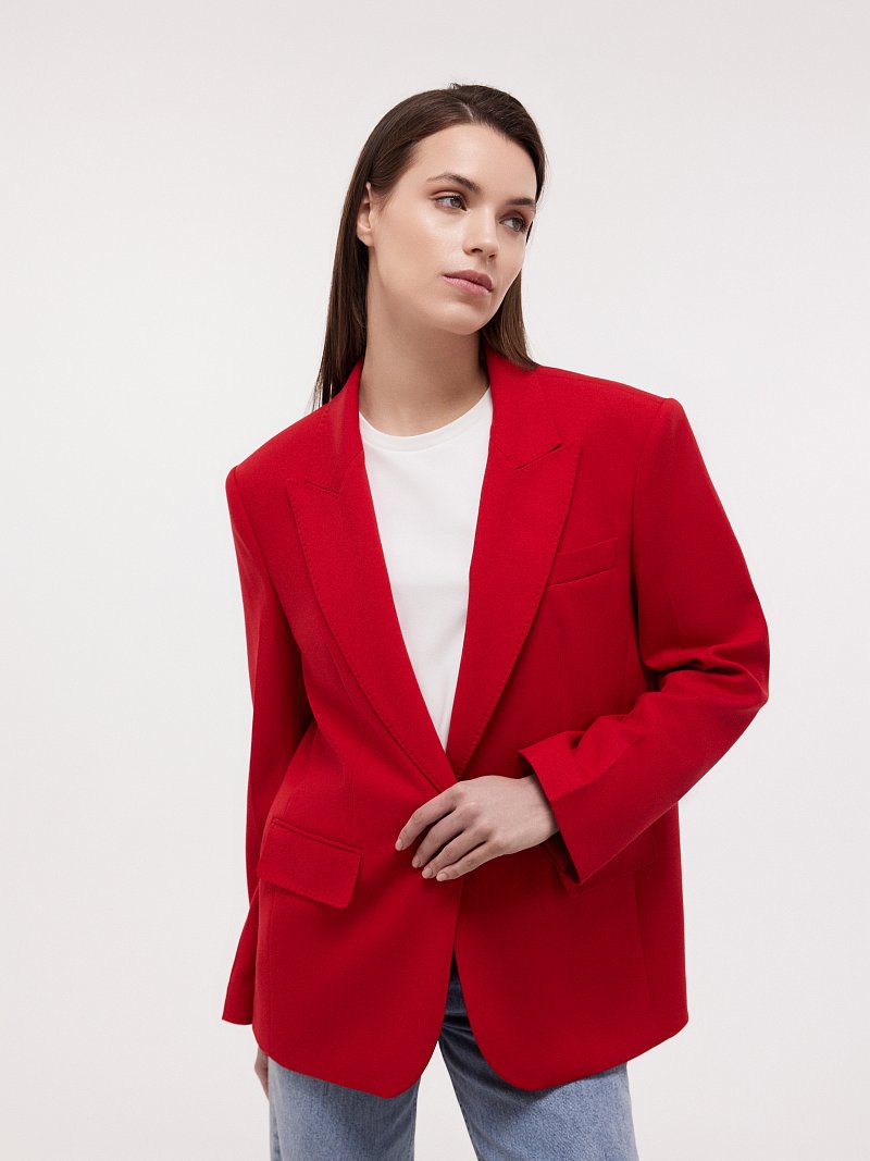 Однобортный жакет оверсайз (Р158)