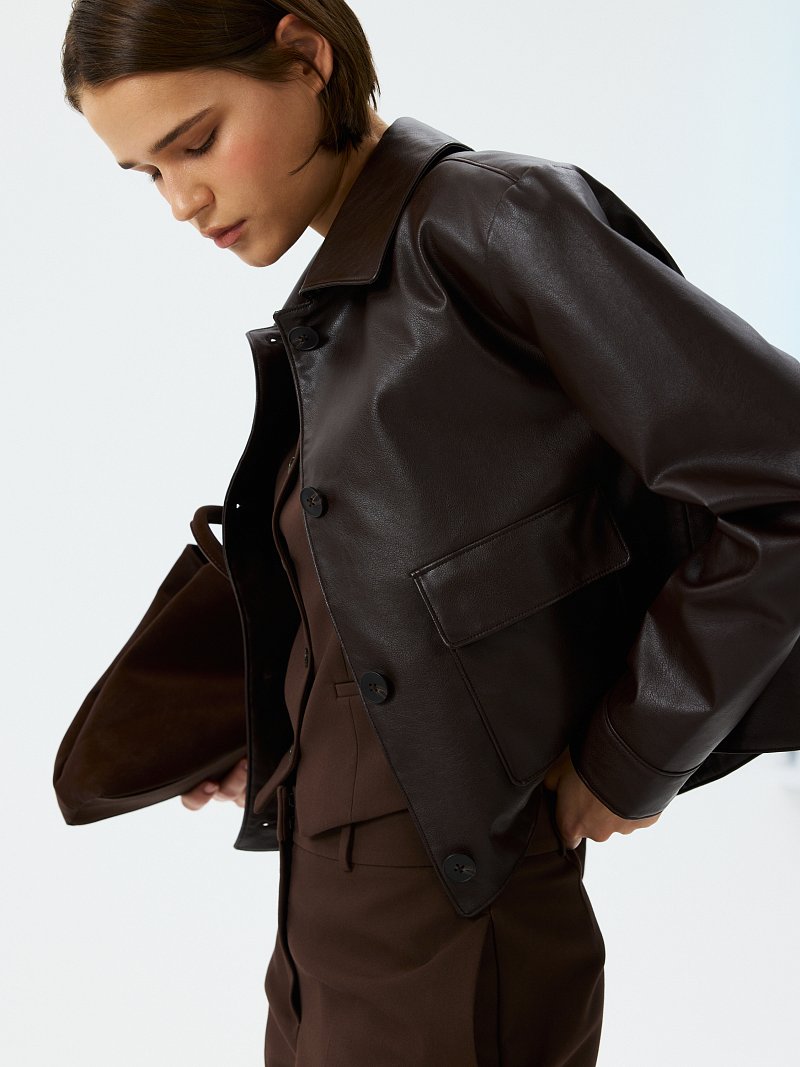 Куртка из искусственной кожи