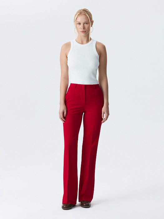Костюмные брюки-клеш: фото №5