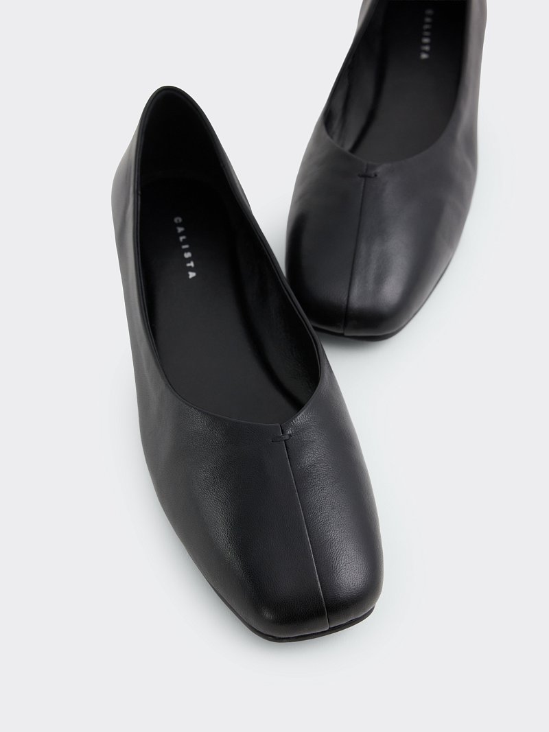 Балетки с квадратным мысом