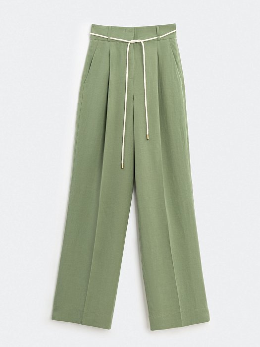 Удлиненные брюки со льном: фото №8