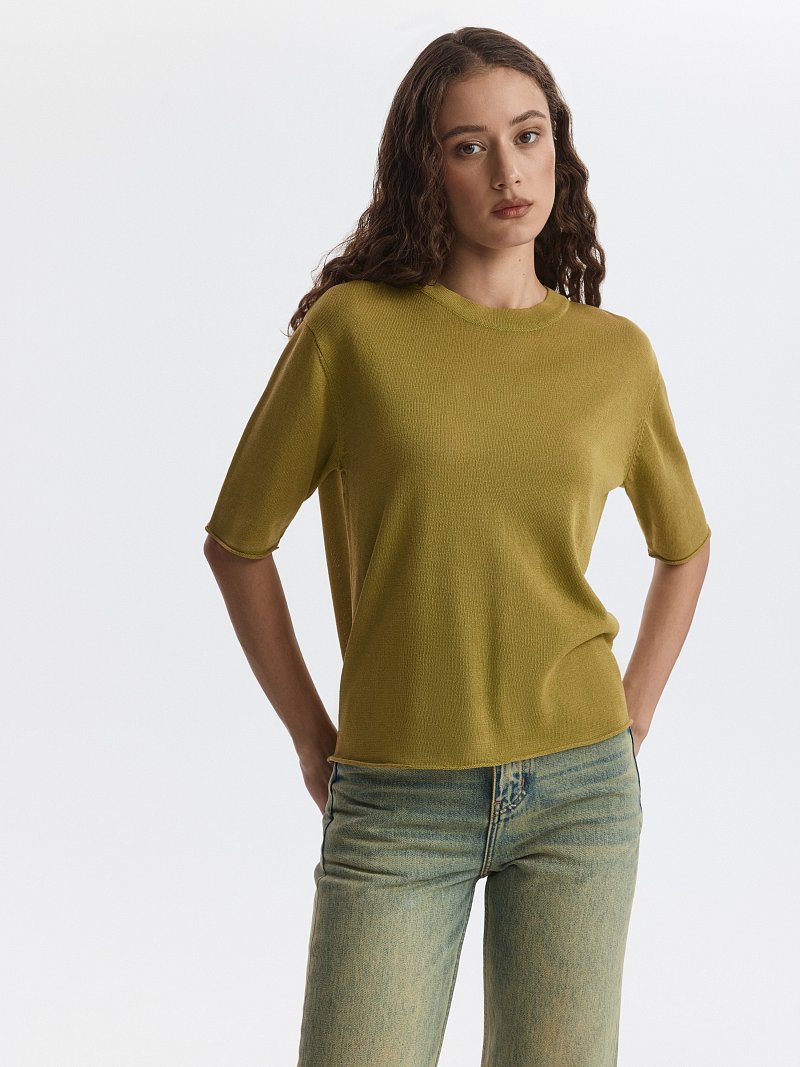 Джемпер с шелком