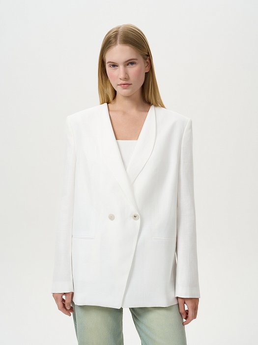 Жакет из конопляной ткани: фото №6