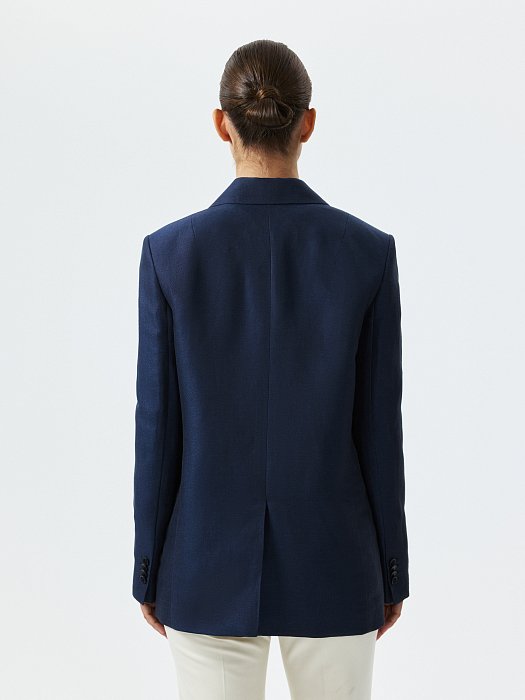 Прямой жакет изо льна: фото №4