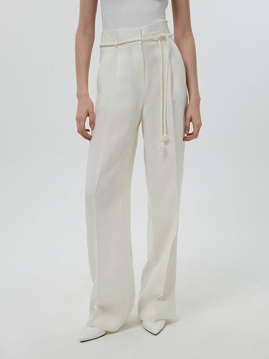 Удлиненные брюки со льном: фото №3