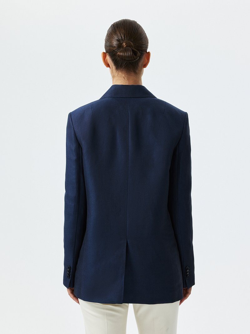 Прямой жакет изо льна