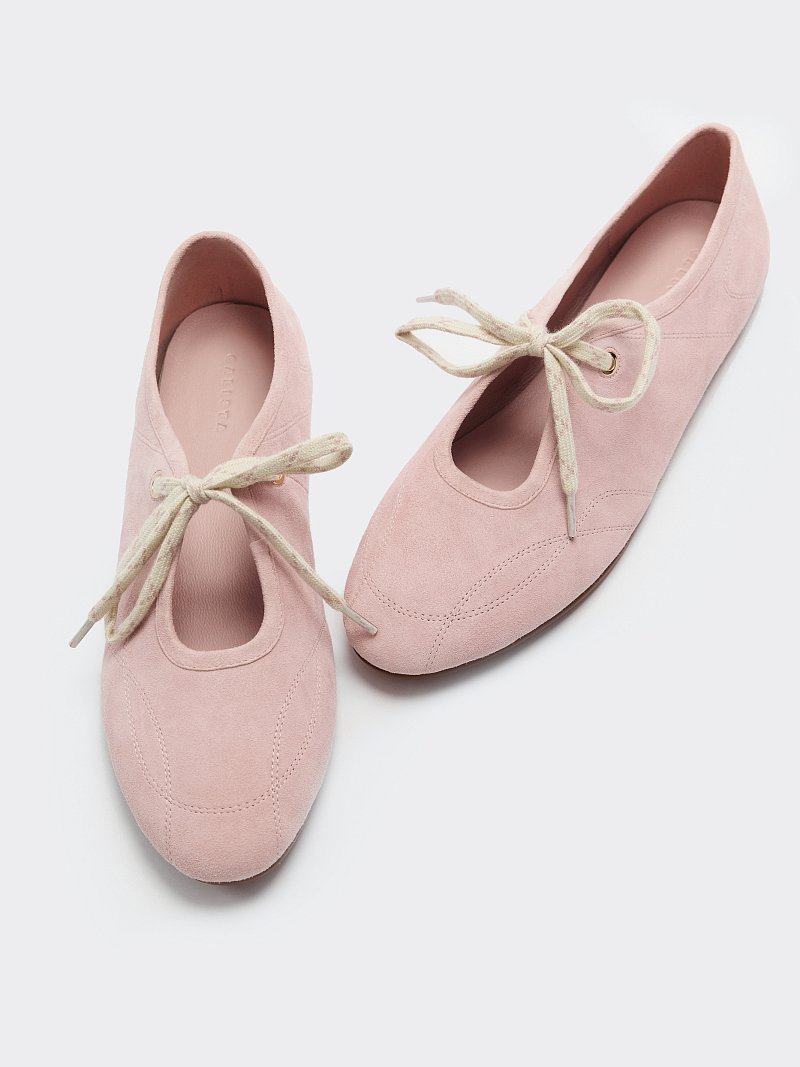 Балетки из натуральной замши