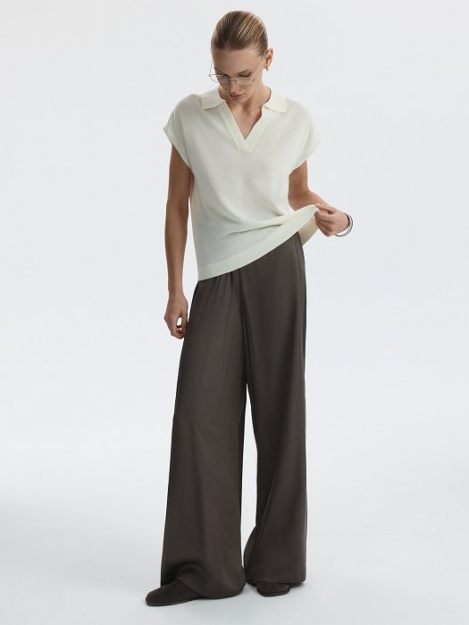 Вязаное поло из вискозы: фото №6