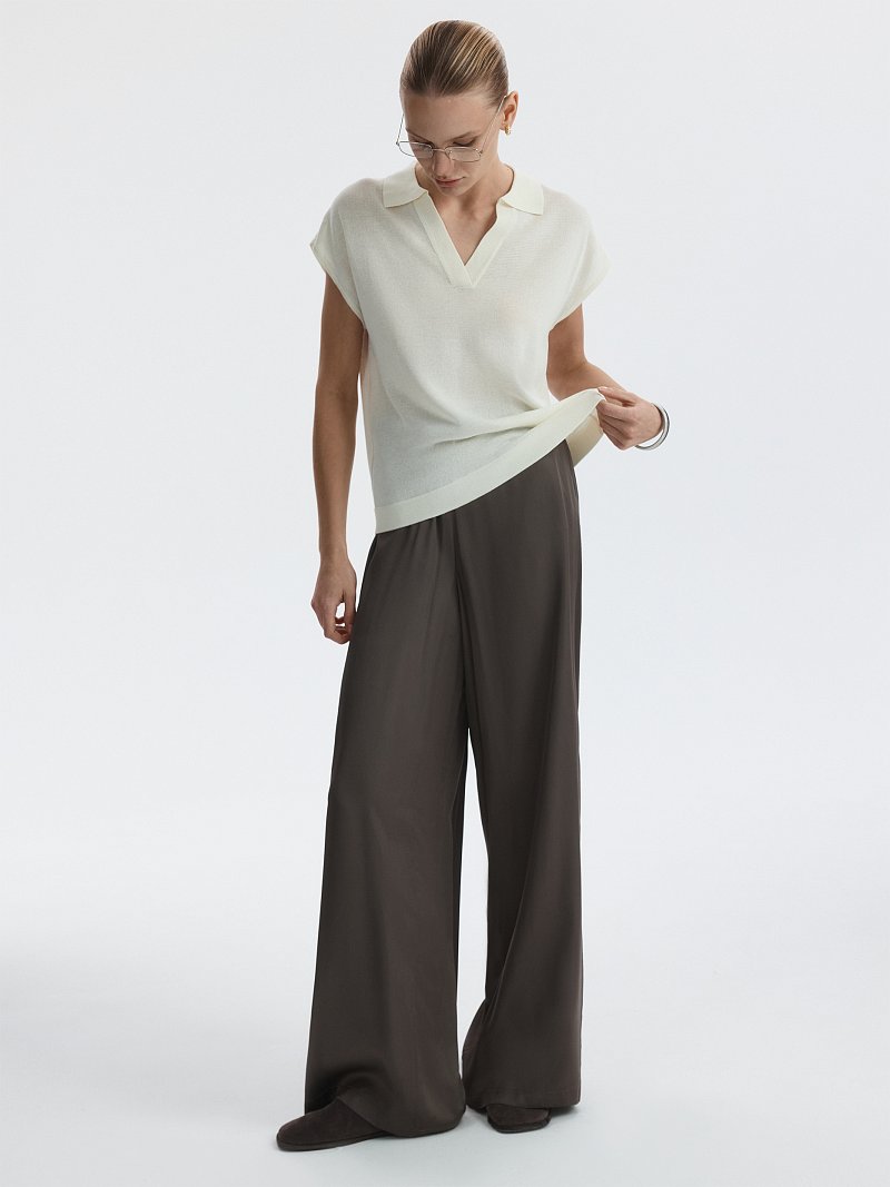 Вязаное поло из вискозы