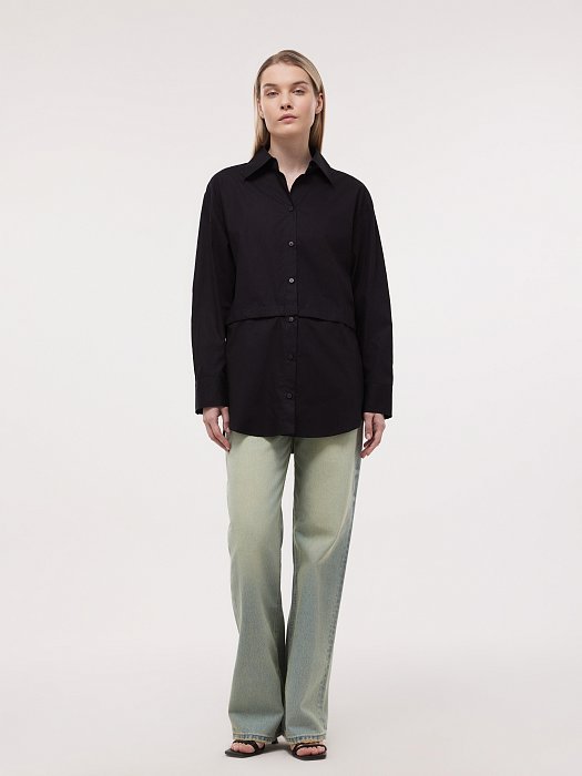 Рубашка-трансформер из хлопка: фото №7