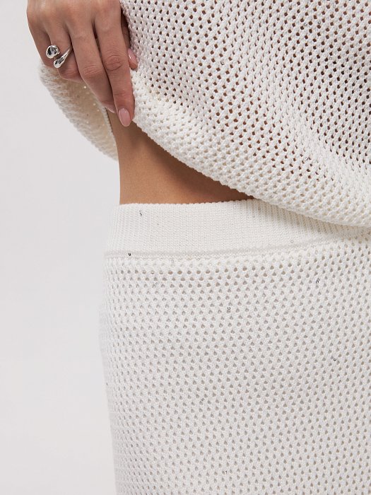 Вязаная юбка с пайетками: фото №5