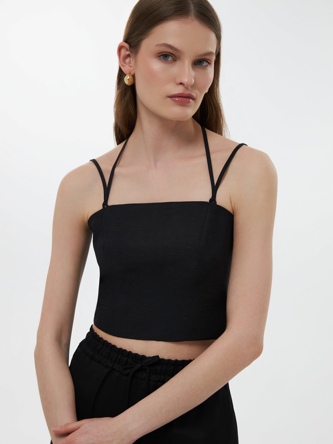 Кроп-топ из конопляной ткани: фото №1