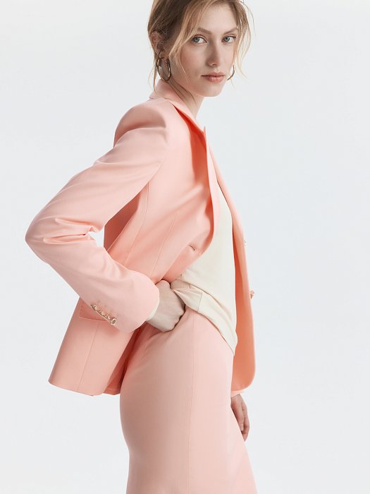 Приталенный жакет из хлопка (Р158): фото №2