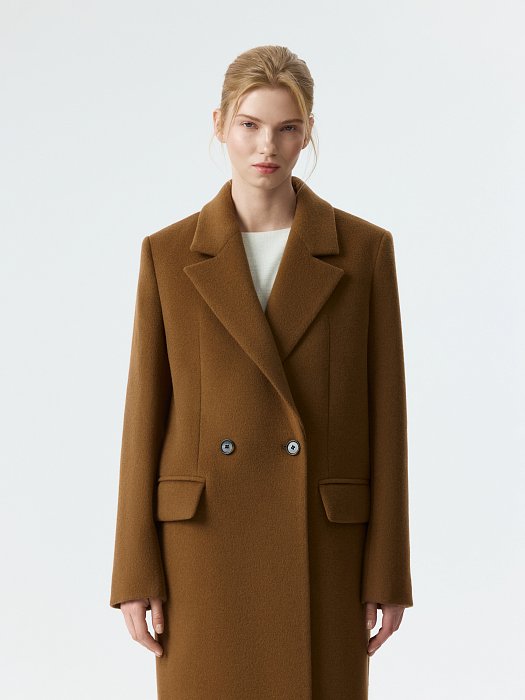 Прямое пальто из шерсти: фото №4