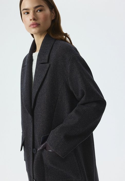 Свободное пальто «в елочку»: фото №3