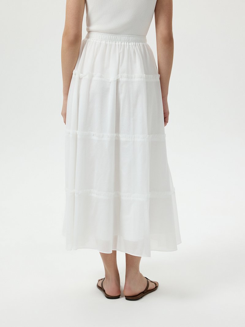 Ярусная юбка из хлопка