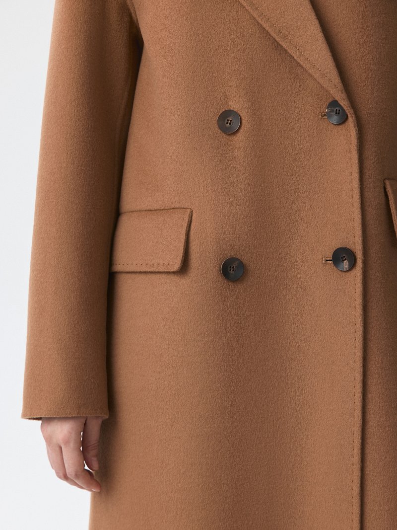 Двубортное пальто с шерстью (Р158)