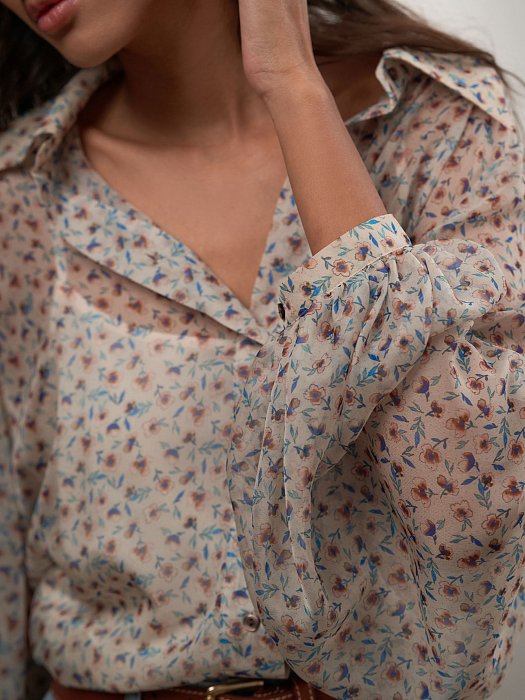 Блуза из шифона с принтом: фото №6