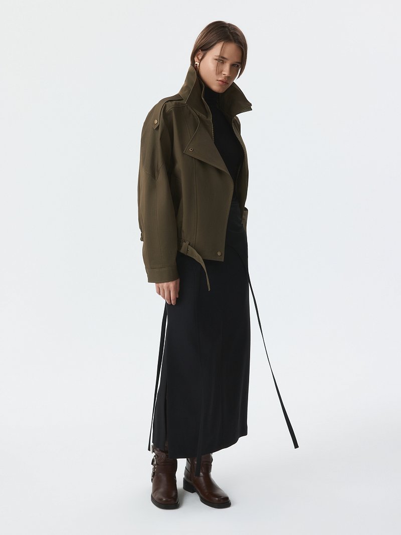 Объемная куртка из хлопка