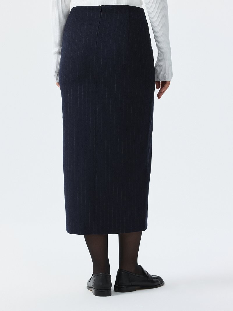 Юбка-макси из фланели в полоску