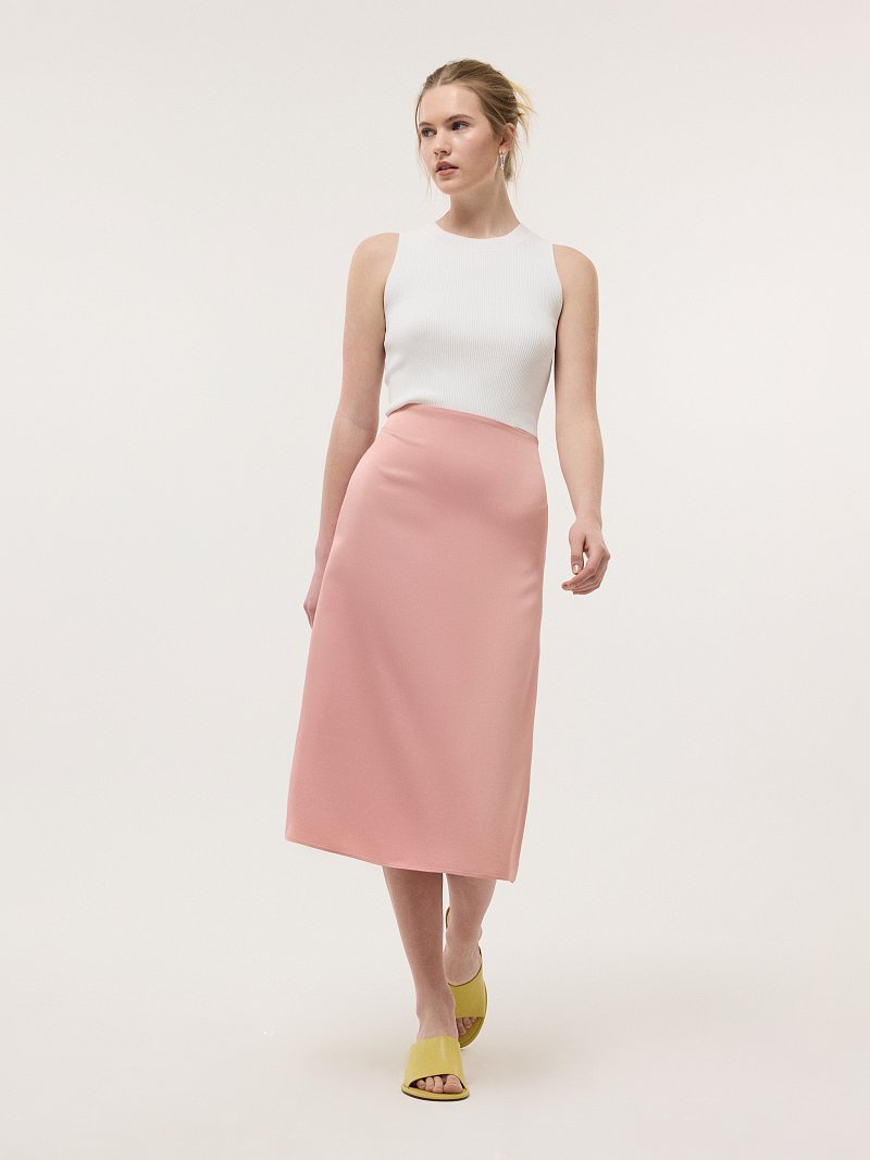 Юбка-миди из сатина