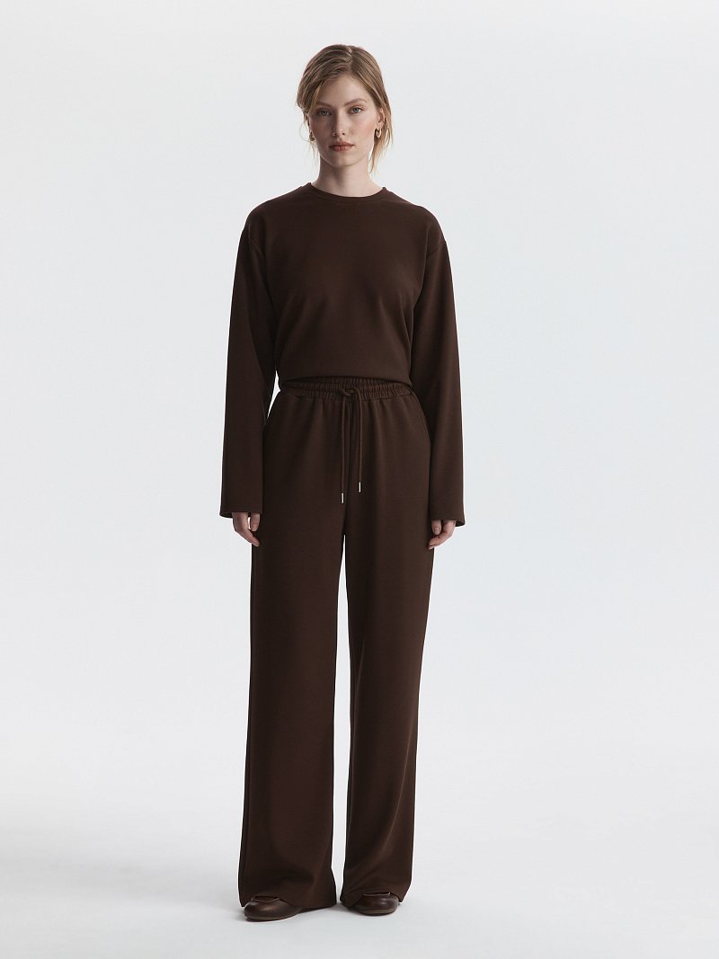 Трикотажные брюки на кулиске