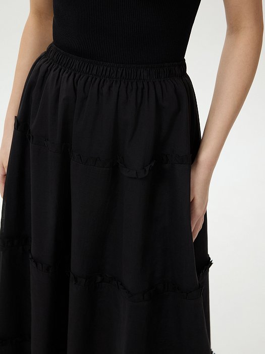 Ярусная юбка из хлопка: фото №3