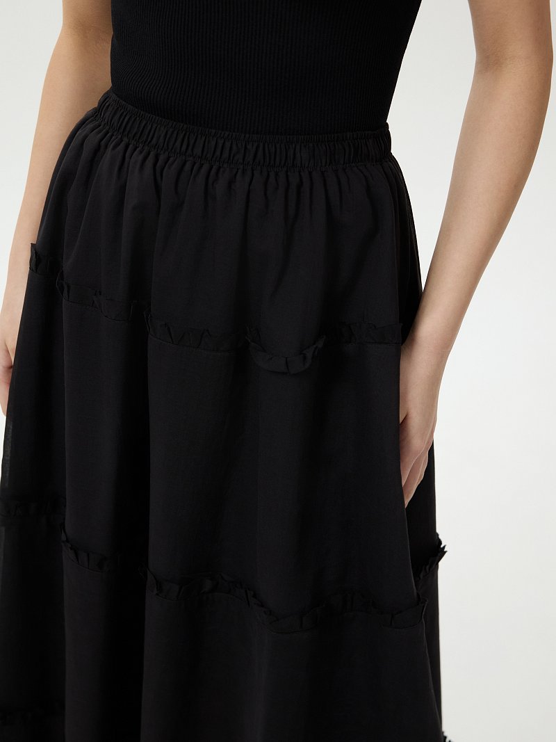 Ярусная юбка из хлопка