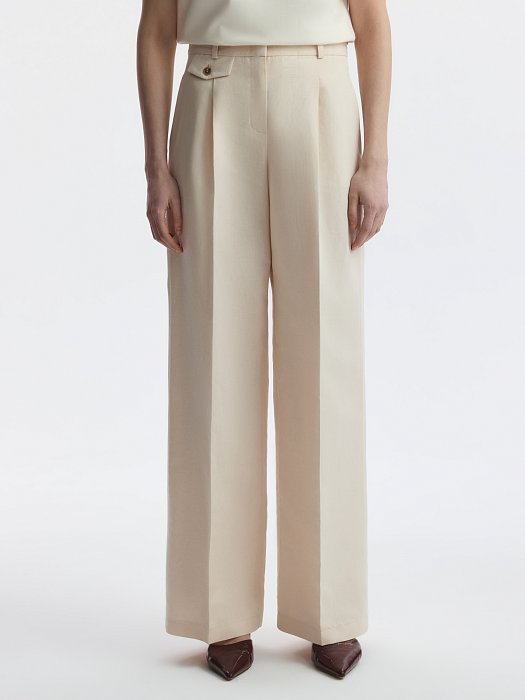 Брюки из хлопка и льна: фото №3