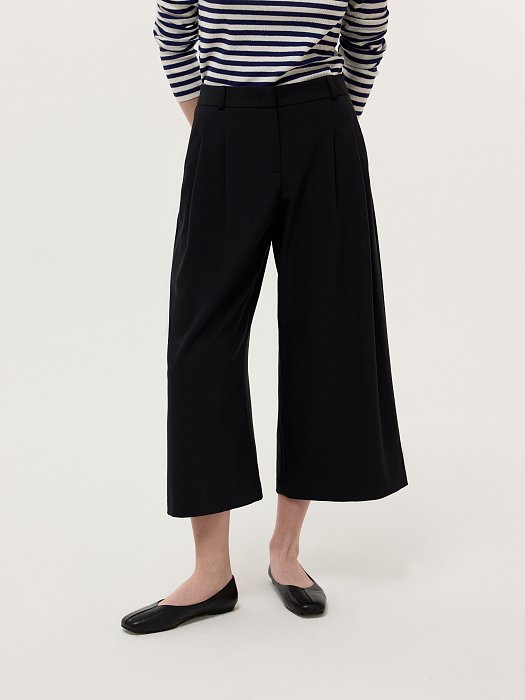 Широкие брюки укороченного кроя: фото №2