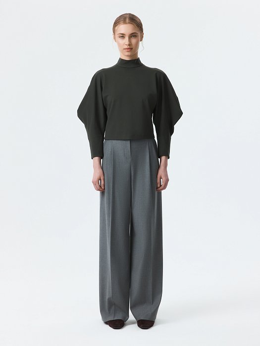 Лонгслив с объемными рукавами 3/4: фото №2