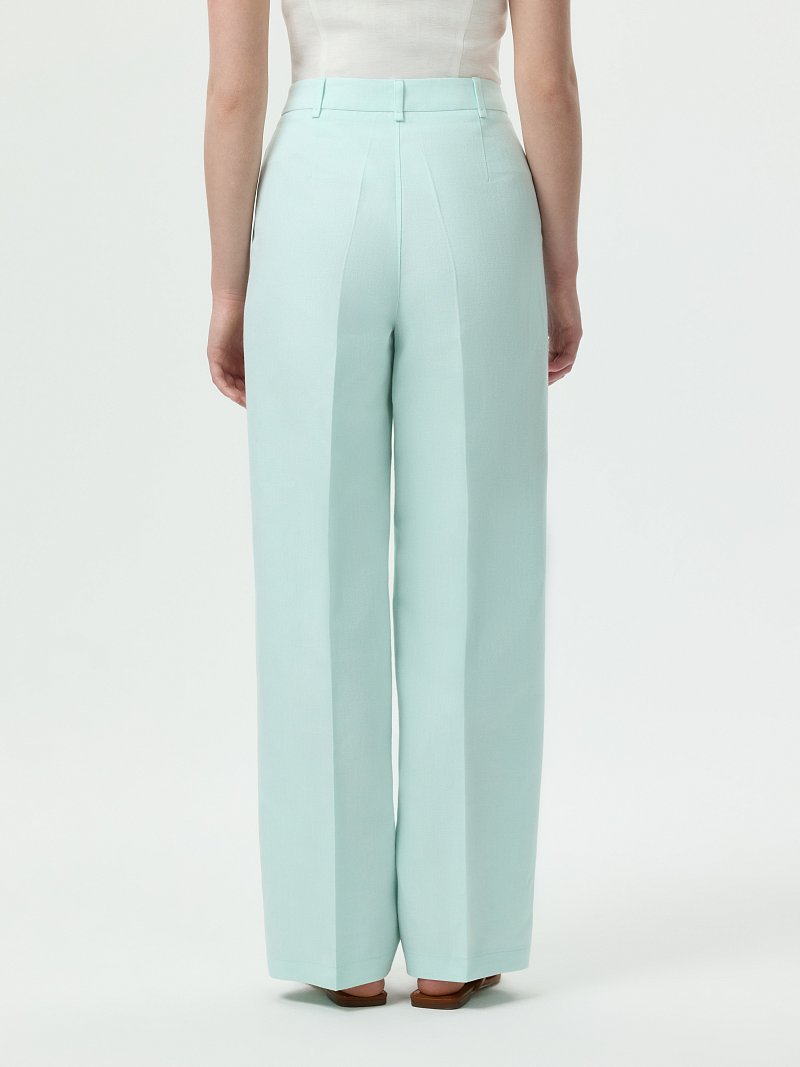 Классические брюки из хлопка и льна