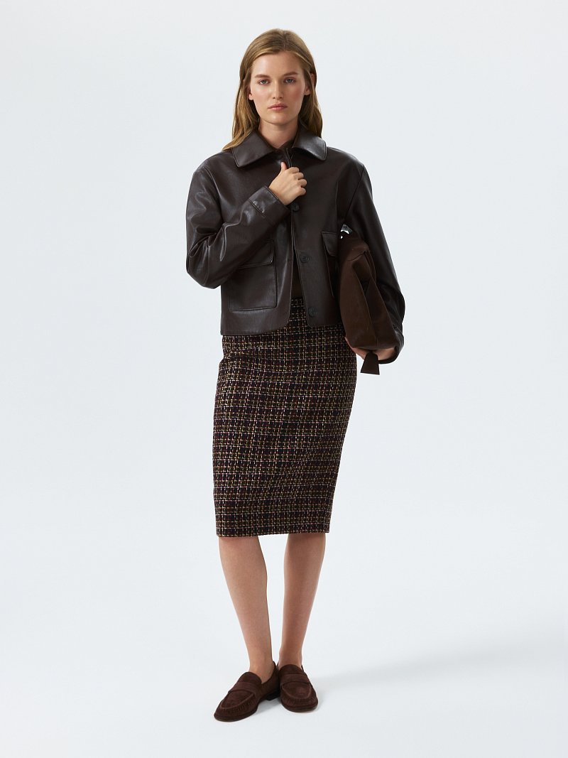 Юбка-миди из твида