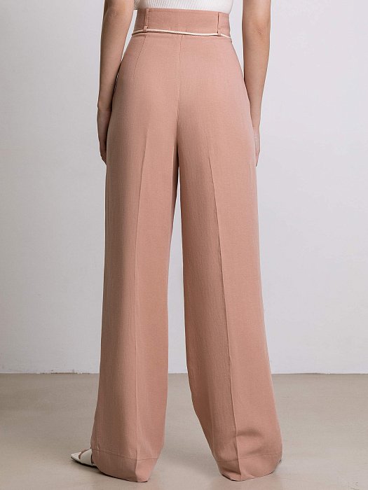 Удлиненные брюки со льном: фото №5