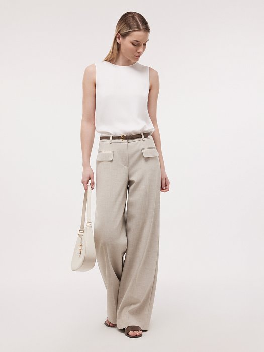 Прямые брюки с клапанами: фото №5