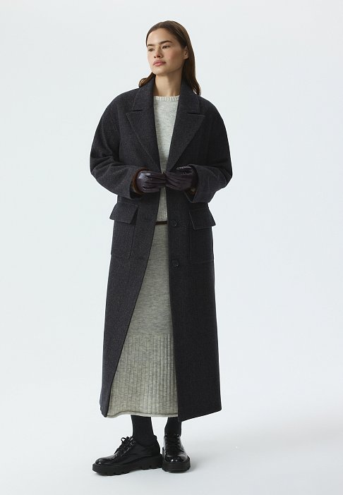 Свободное пальто «в елочку»: фото №2