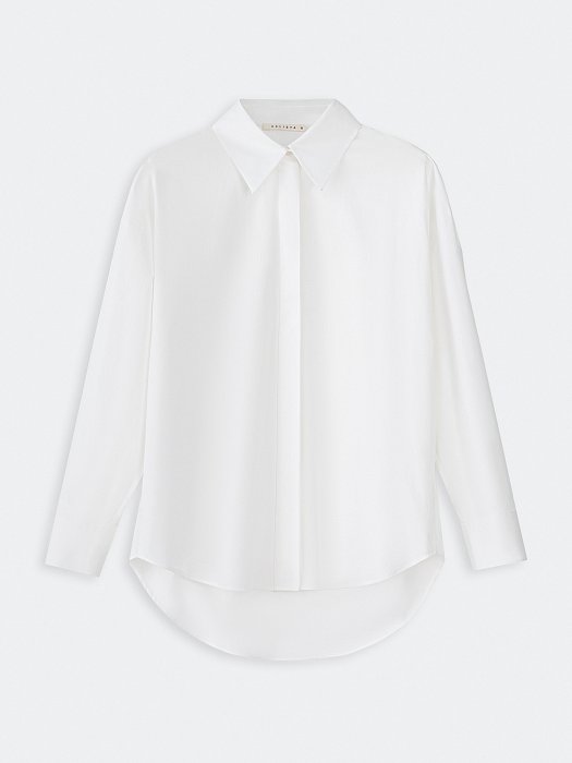 Свободная рубашка из хлопка: фото №6