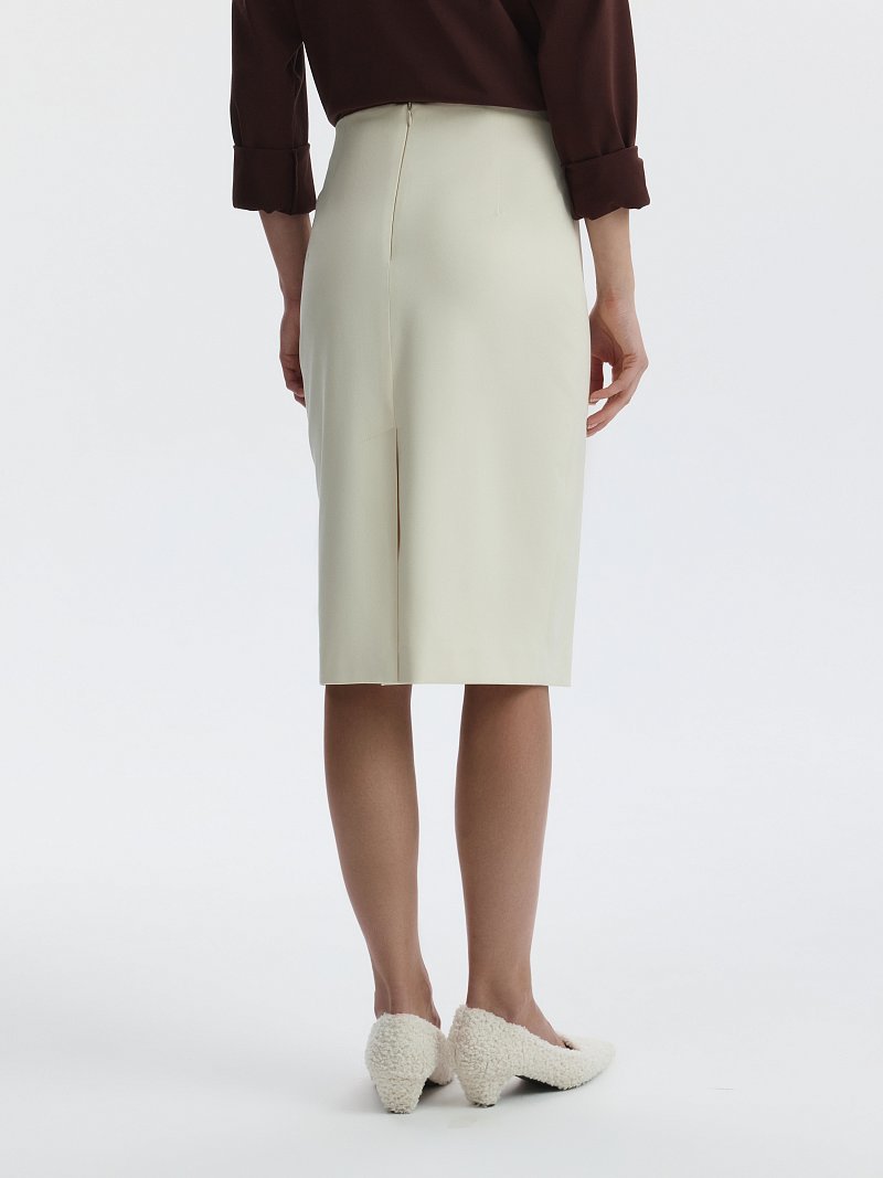 Атласная юбка-миди