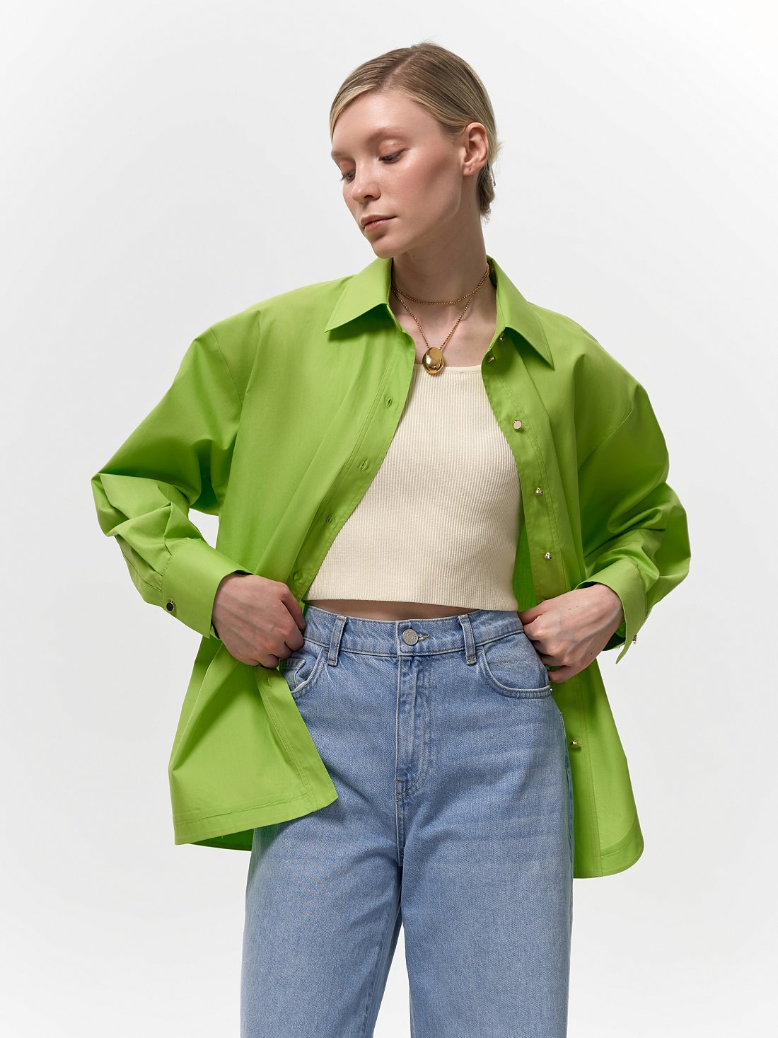 Рубашка с асимметричным низом: фото №1