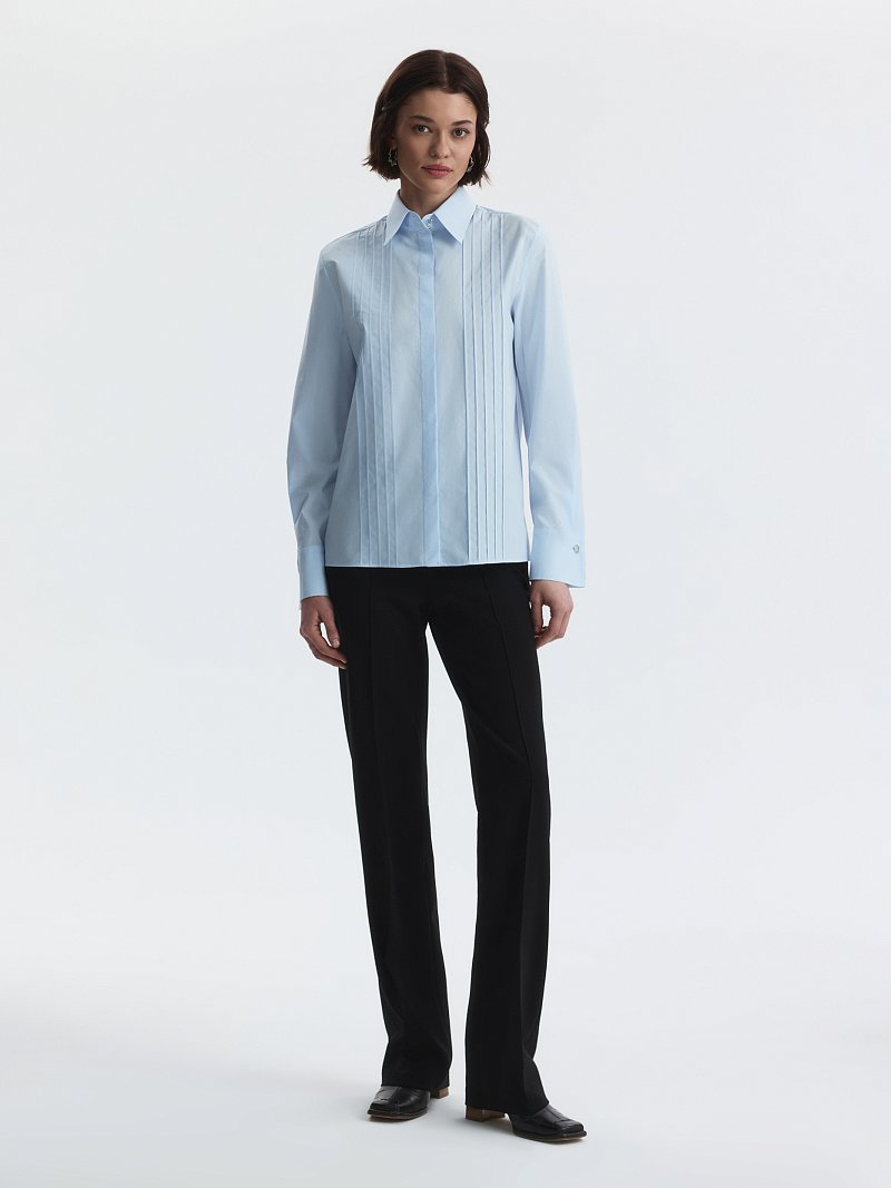 Хлопковая блуза с рельефами