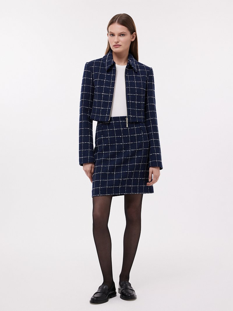 Твидовая юбка в клетку