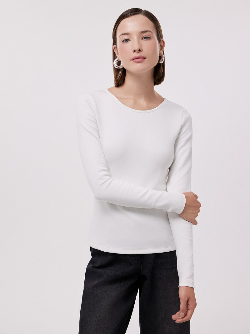 Лонгслив из плотного трикотажа