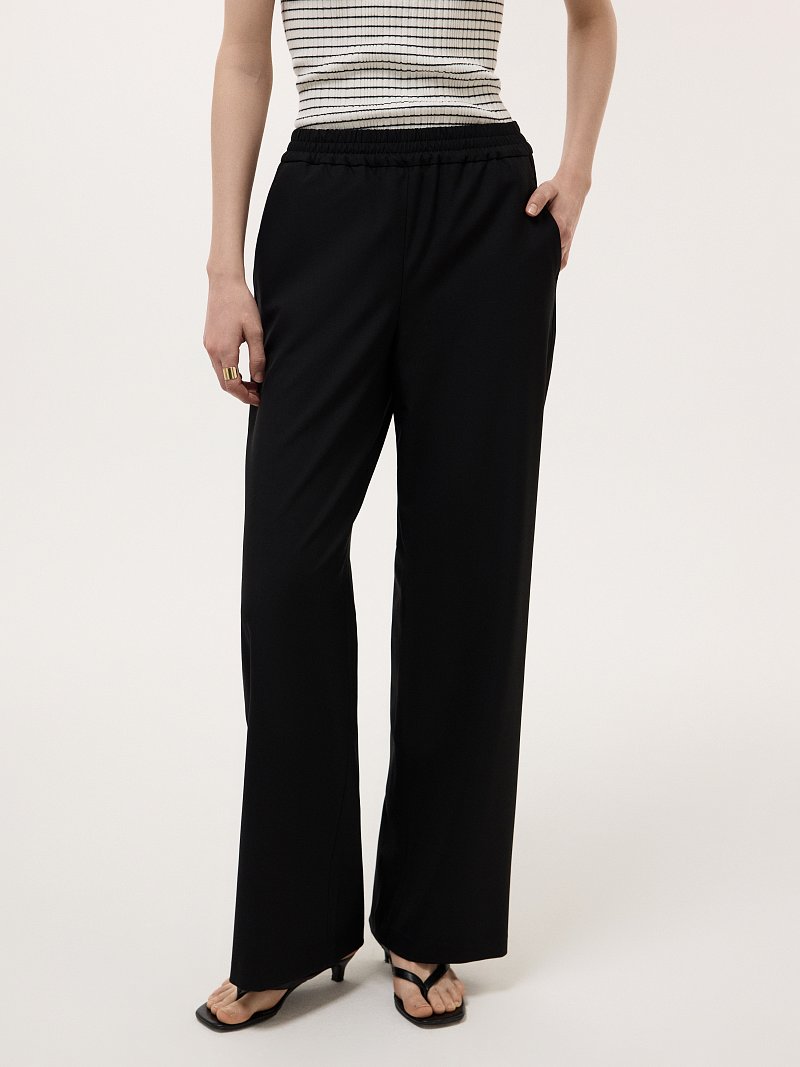 Костюмные брюки на резинке